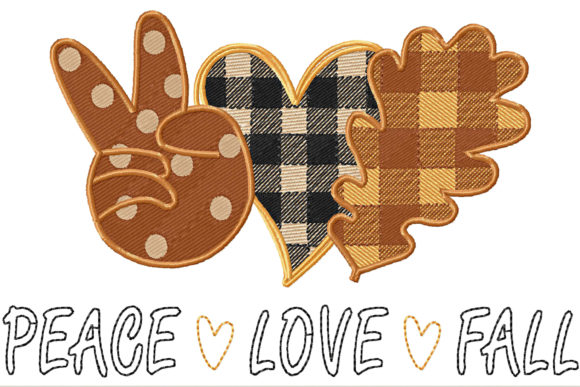 Peace Love Fall Plaid Heart Leaf Review