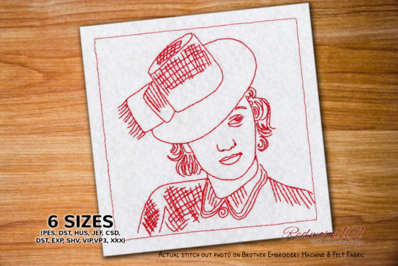 Review: Beautiful Woman in 1940s Fashion Embroidery