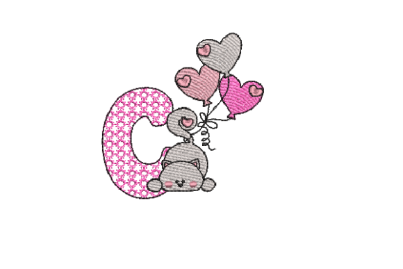 Review: Letter C Cat Sketch for Boutique Sweatshirts